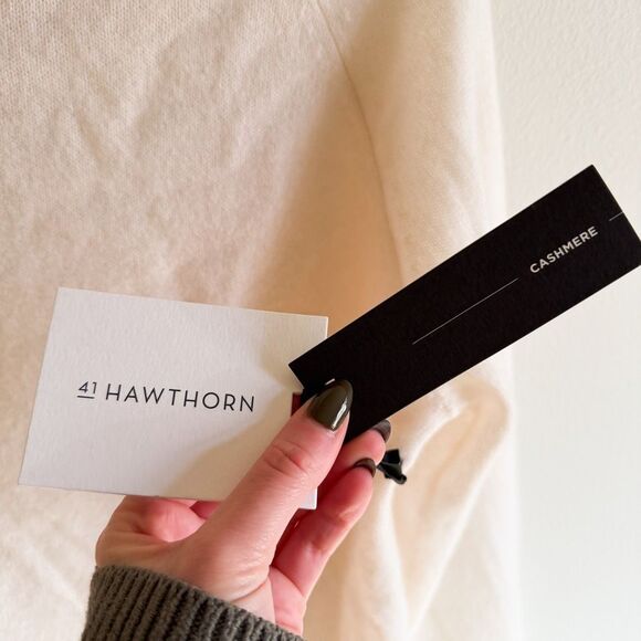 New 41 Hawthorn Porella 100% Cashmere Sweater Size L - Picture 4 of 6